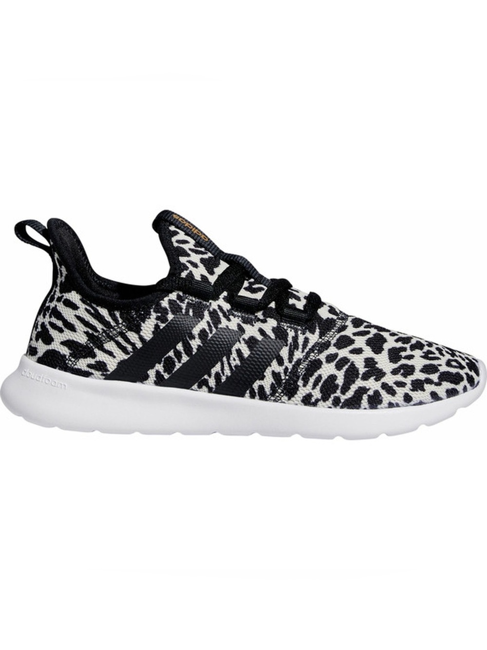 NIB Women’s Adidas Cloudfoam Pure 2.0 Black Leopard Shoes Size 7.5